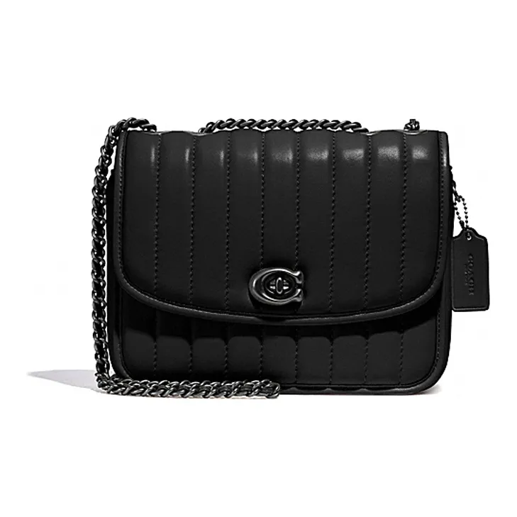 COACH Madison Leather Small Square Bag Crossbody Bag Shoulder Bag Women's Black