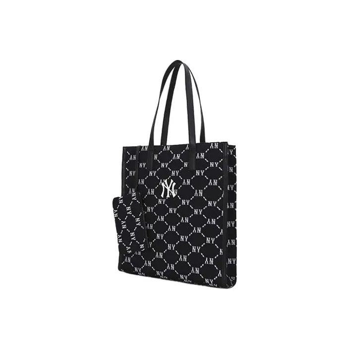 MLB MONOGRAM Коллекция Полиэстер Комбинированная Сумка Тоут Сумка Сумка для покупок Сумка через плечо Сумка Обычная Женская Черная