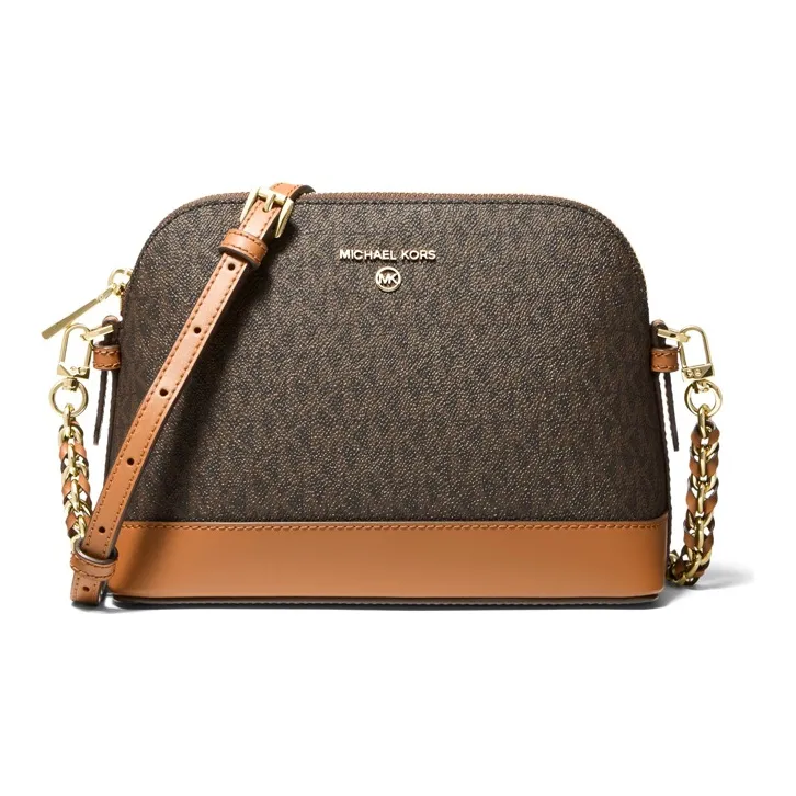 MICHAEL KORS Canvas Dome Bag Crossbody Bag Tubas Women's Brown