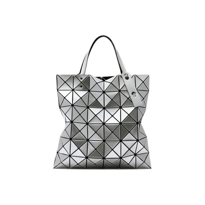 ISSEY MIYAKE PVC Tote Bag, Shopping Bag, Laptop Bag, One Shoulder Handbag Women's Silver