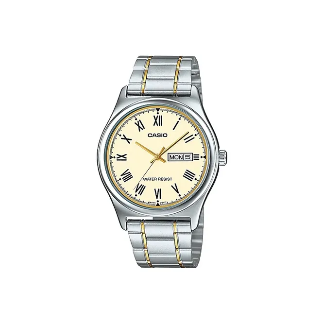 CASIO Кварцевый механизм нержавеющая сталь ремешок мужские часы желтый циферблат