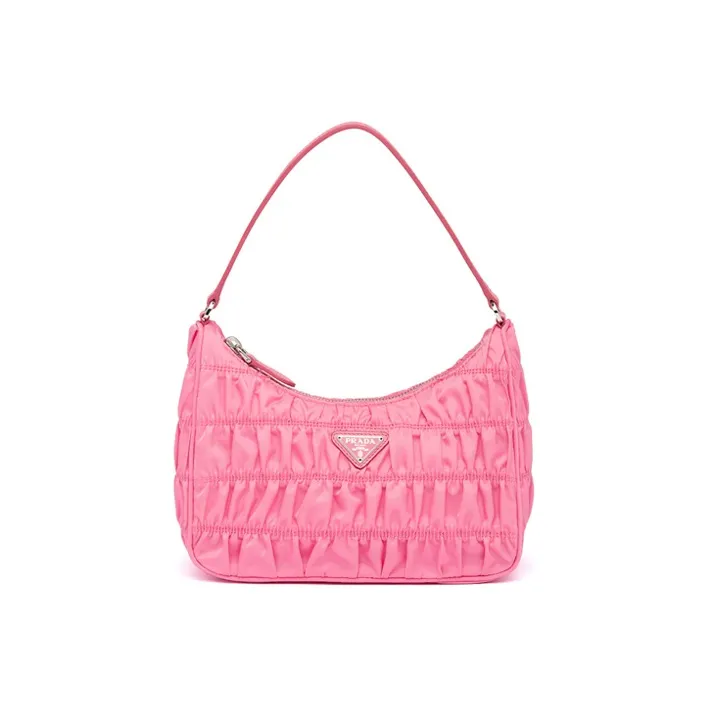 PRADA Saffiano Leather One Shoulder Handbag Mini Women's Pink