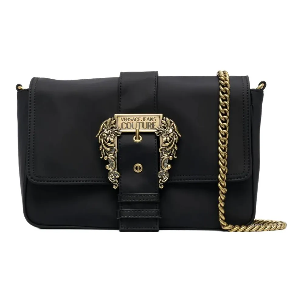 VERSACE JEANS COUTURE Полиамид с полиуретаном сумка через плечо женская черная