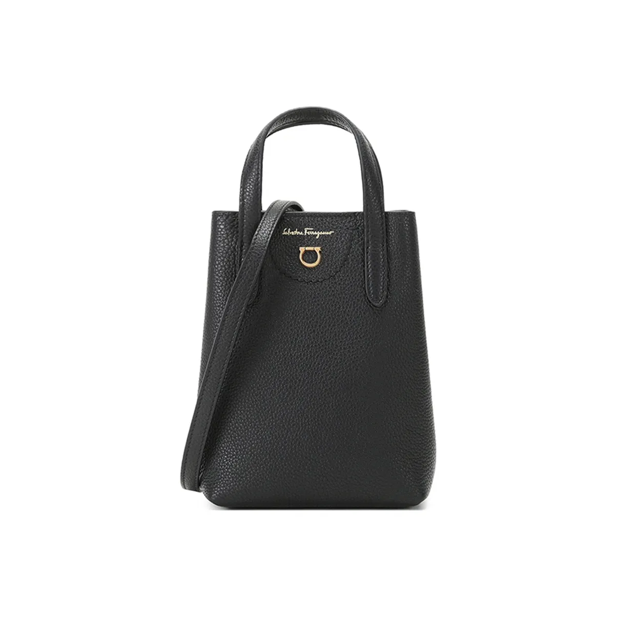 FERRAGAMO Cow Leather Handbags Crossbody Bags Mini Women's Black