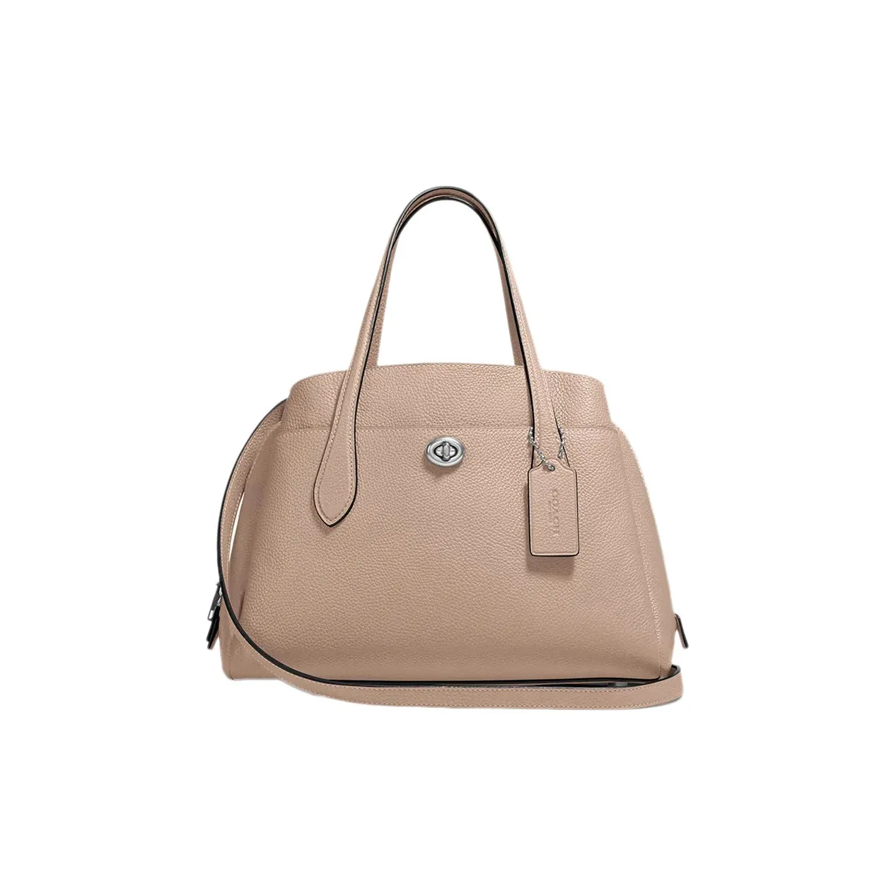 COACH Lora Холст и Кожа Сумка через плечо Сумка Большая Женская Хаки