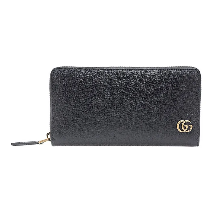 GUCCI GG Marmont Calfskin Wallet Men's Black