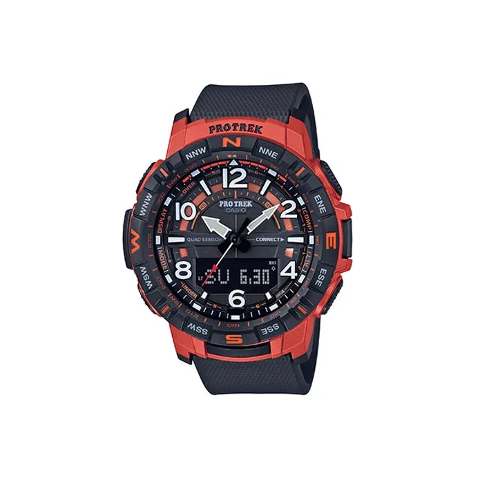 CASIO PRO TREK Collection PRT Collection Кварцевый механизм Резиновый ремешок Часы Мужские Черный циферблат