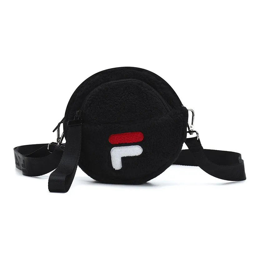 FILA Плюшевая ткань сумка через плечо сумка на плечо обычная женская угольно-черная