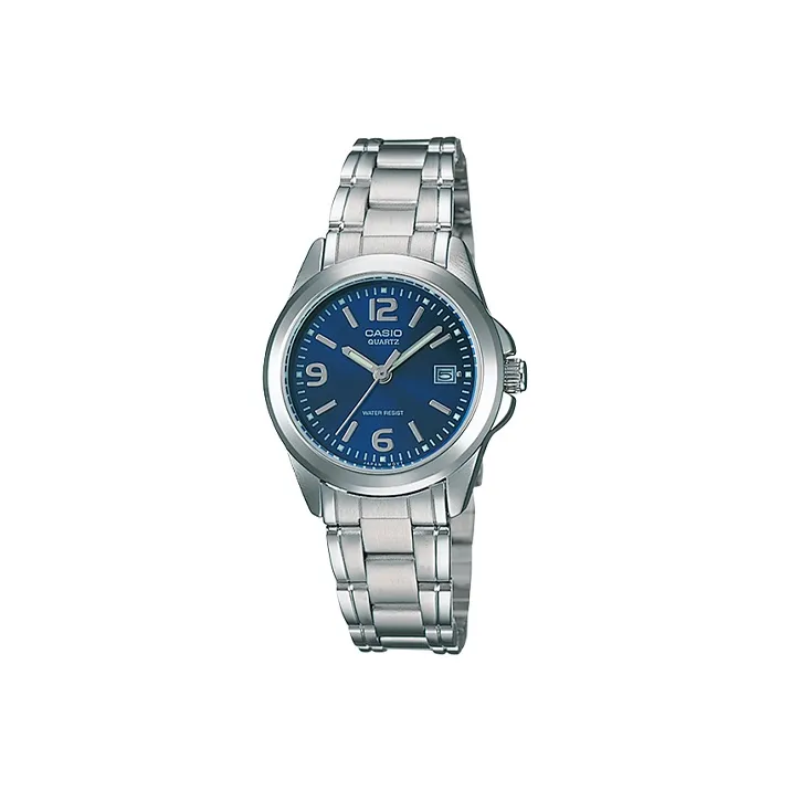CASIO Standard Series Кварцевый механизм часы с ремешком из нержавеющей стали женские часы синий циферблат