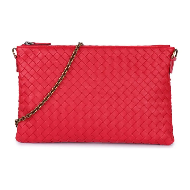 Bottega Veneta Sheepskin Chain Bag Crossbody Bag Shoulder Bag Women's Red