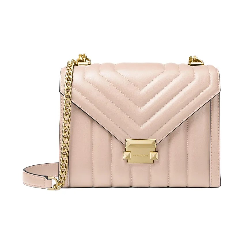 MICHAEL KORS Whitney Sheepskin Envelope Bag, Crossbody Bag, Shoulder Bag Women's Nude Pink
