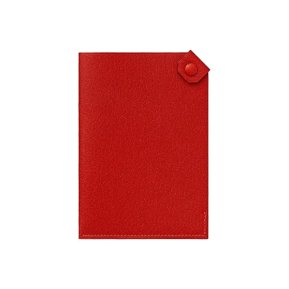 HERMES Tarmac Chamkila Goat Skin Clutch Card Holder Regular Women's S3 Rouge De Coeur Heart Red