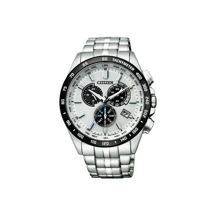 CITIZEN Ecology Drive Collection Кварцевый механизм Нержавеющая сталь Ремешок Часы Мужские Серебристый циферблат