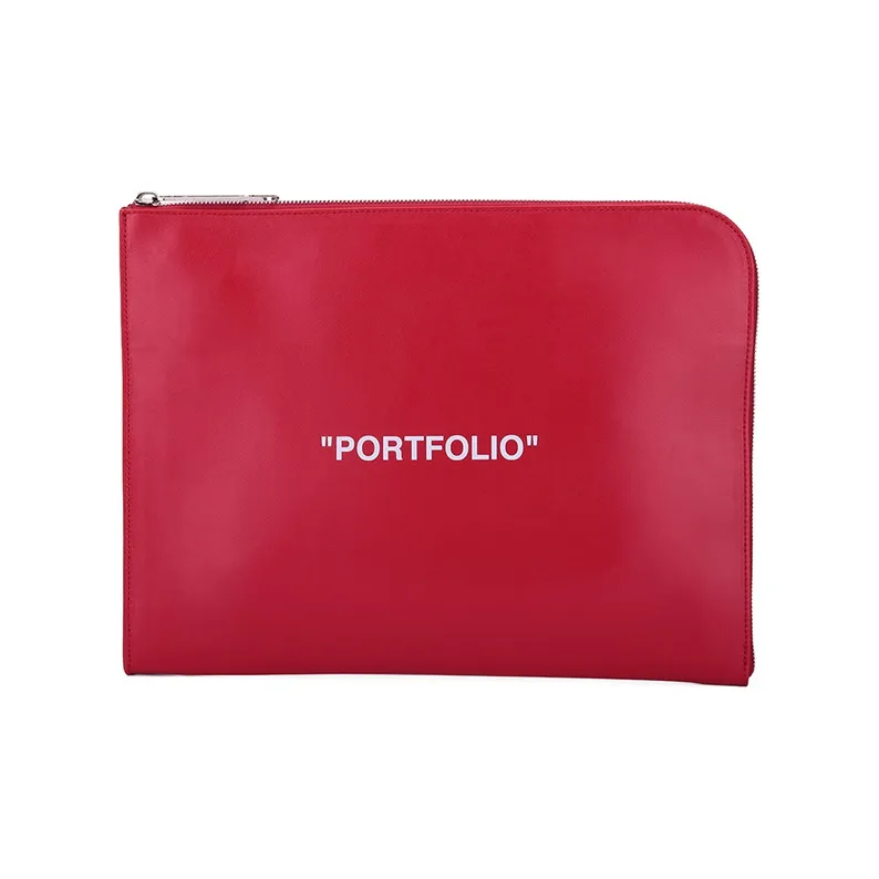 OFF Белый Кожа Маленькая Сумка Клатч Унисекс Красный