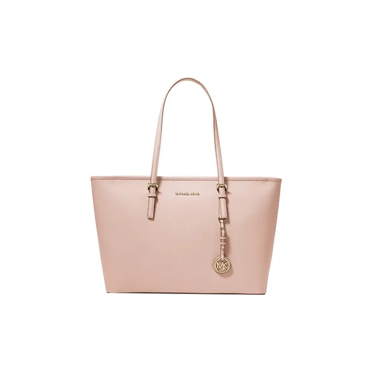 MICHAEL KORS Jet Set Leather Tote Bag, Shopping Bag, Handbag, Shoulder Bag Medium Size Women's Cherry Blossom Pink