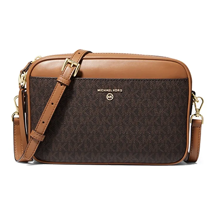 MICHAEL KORS Jet Set Charm Artificial Leather Camera Bag, Shoulder Bag, Crossbody Bag Tubas Women's Dark Brown