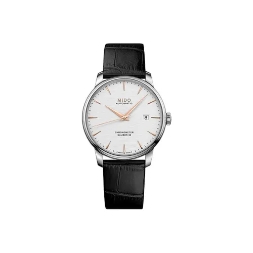 MIDO Автоматический Механический Movement Мужские Baroncelli Часы 40 мм Серебряные