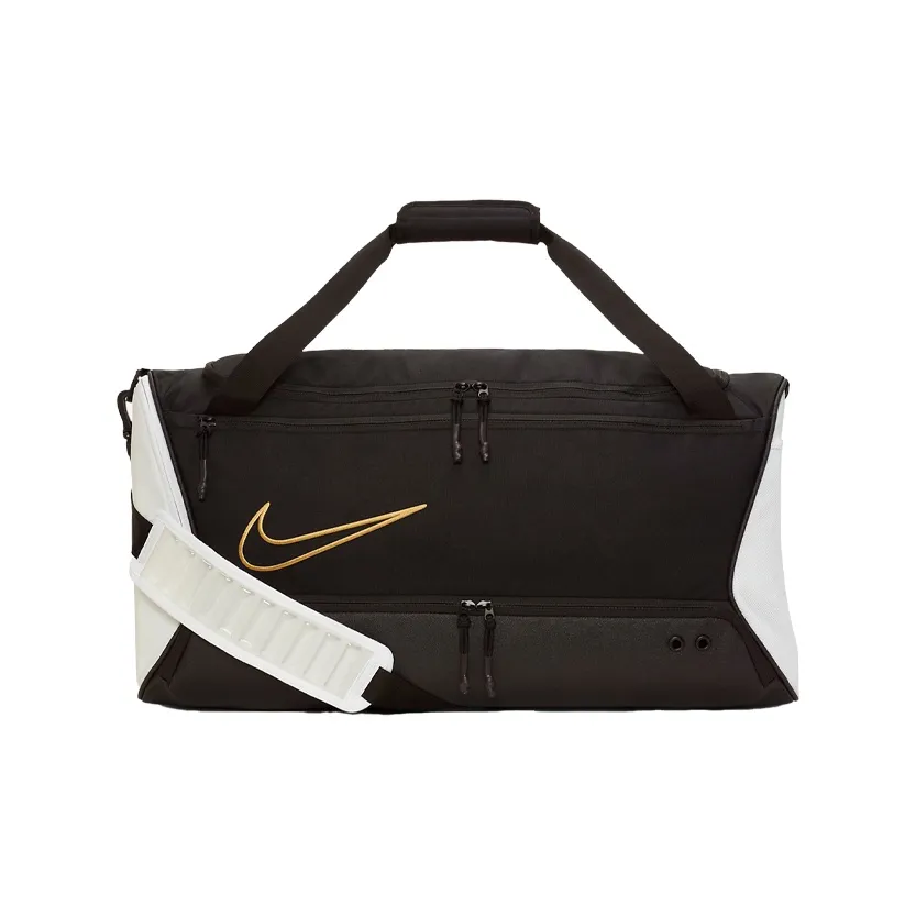 Nike Elite Basketball Duffel Bag Travel Bags Black/White/Metallic Gold