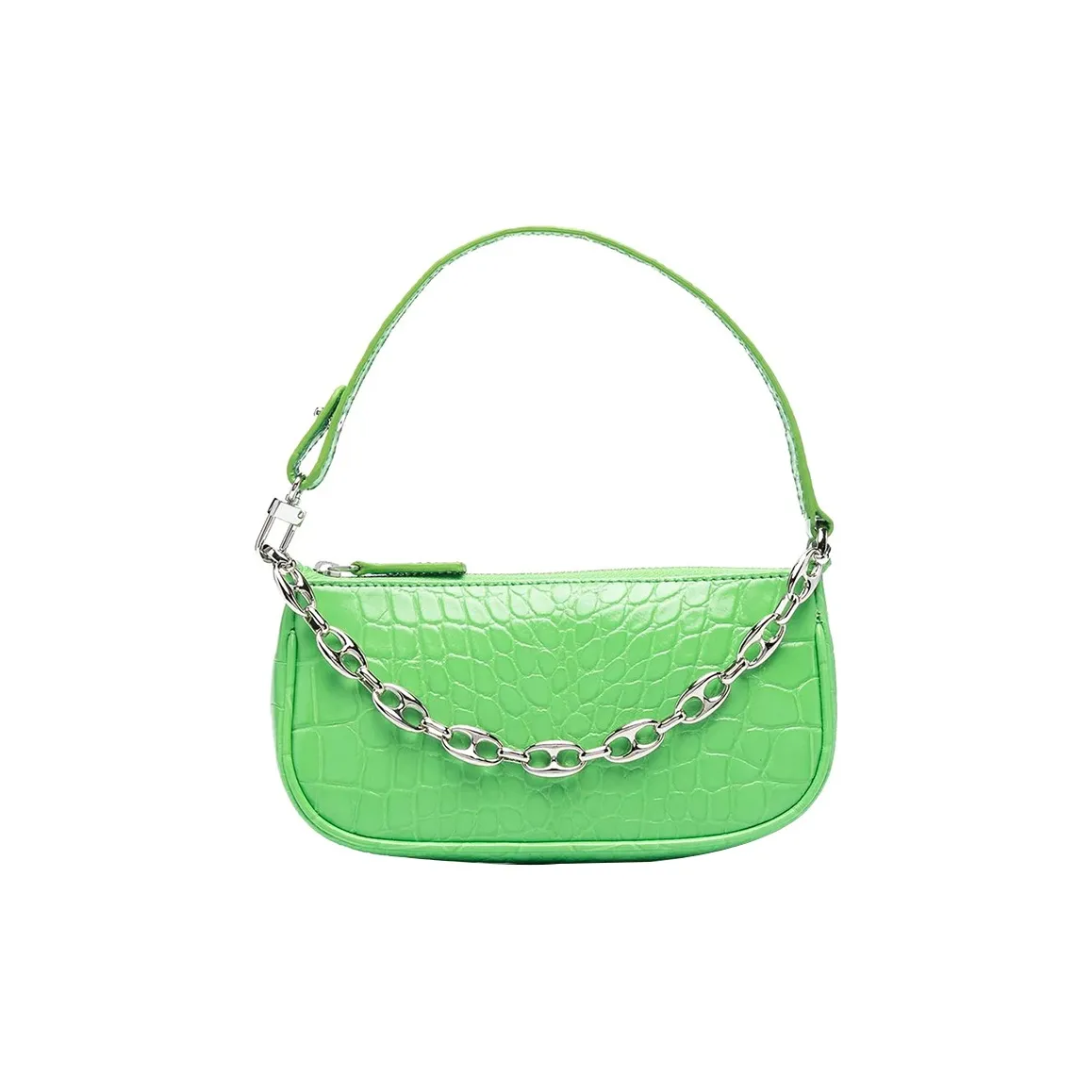 By Far Embossed-leather Chain Bag