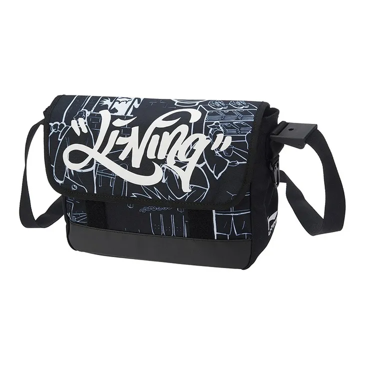 Сумка через плечо с подкладочной тканью стандартная унисекс черная