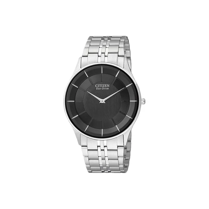 CITIZEN Ecology Drive Collection Светильник Кварцевый механизм Нержавеющая сталь Ремешок Часы Мужские Черный циферблат