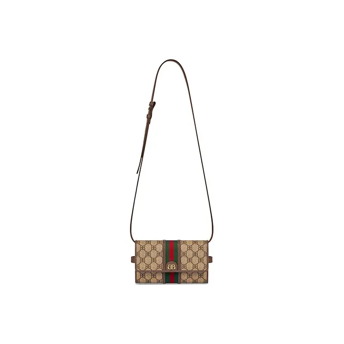 Balenciaga GUCCI Collaboration Canvas With Leather Clutch, Shoulder Bag, Crossbody Bag Mini Women's
