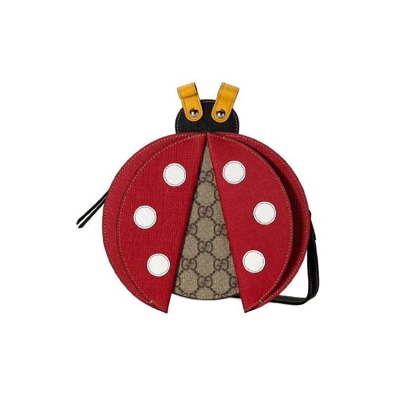 GUCCI Canvas Shoulder Bag, Crossbody Bag, Kids' Bag Regular Kids' Ebony/Red