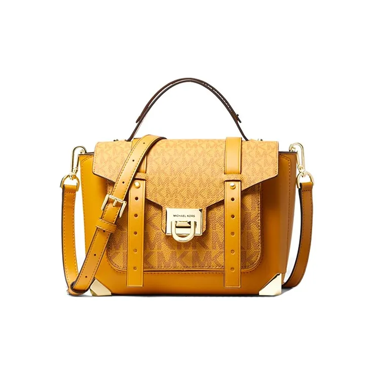 MICHAEL KORS MICHAEL KORS Handbag Collection Manhattan Кожа Сумка Средний Женский Золотой