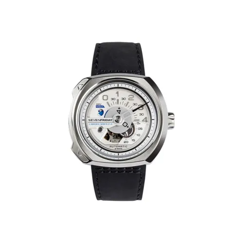 SEVENFRIDAY Автоматический Механический Movement Мужские Часы 44,3мм*49,7мм*11,3мм Белый