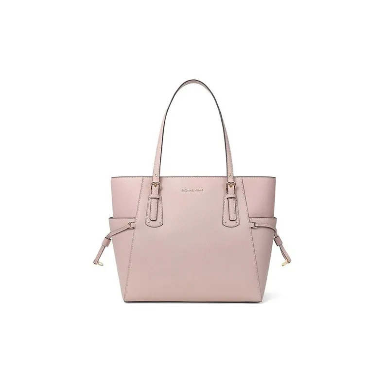 MICHAEL KORS Voyager Leather Catfish Bag, Shoulder Bag, Handbag Trumpets Women's Light Pink