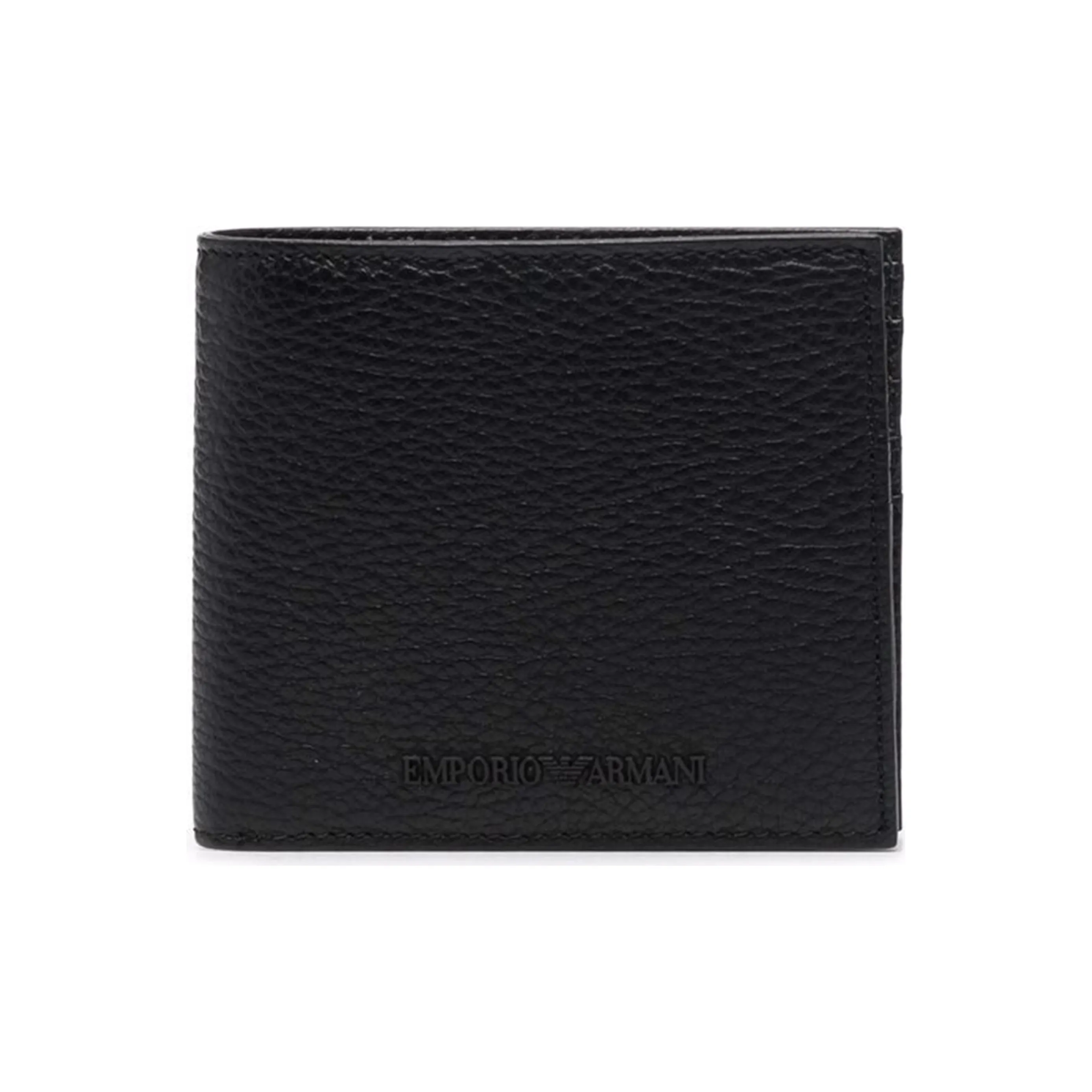 EMPORIO ARMANI Cow Leather Wallet Men's Black