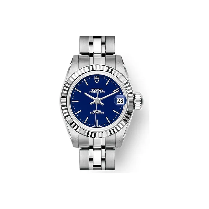 TUDOR Automatic Mechanical Movement Women's Watch 22mm Blue Dial Matte Steel Watch Case Stainless Steel Watchband