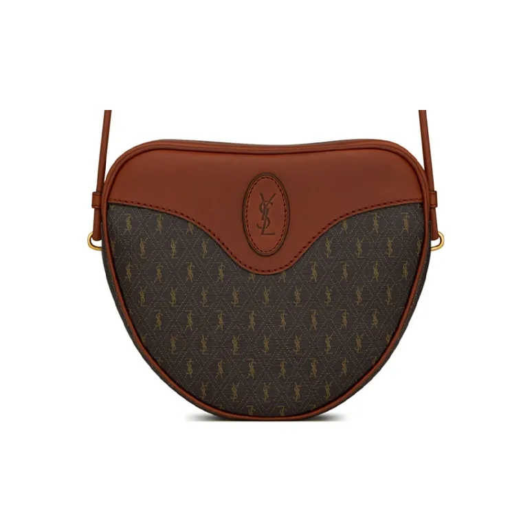 SAINT LAURENT CASSANDRE Canvas With Leather Heart Bag, Shoulder Bag, Crossbody Bag Women's