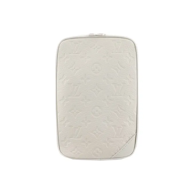 LOUIS VUITTON Utility Side Bag Monogram Powder White