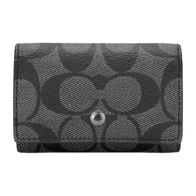 COACH Key Case PVC Key Pouch Women's Black