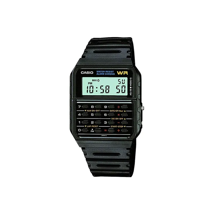 CASIO Vintage Collection Кварцевый механизм Блок Смольный ремешок Часы Мужские Черный циферблат