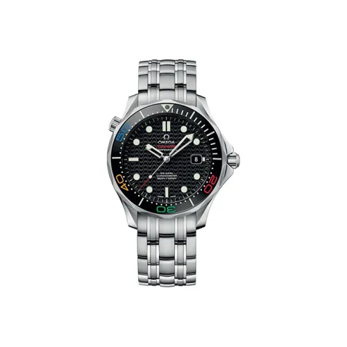 OMEGA Автоматический Механический Movement Мужские Seahorse Series 300m Плавательные Часы 41 мм Черные