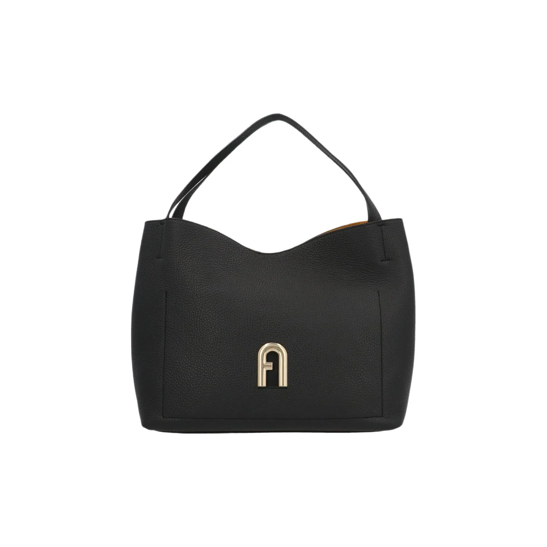 Furla Primula Leather Tote Bag, Shopping Bag, Handbag Tubas Women's Black