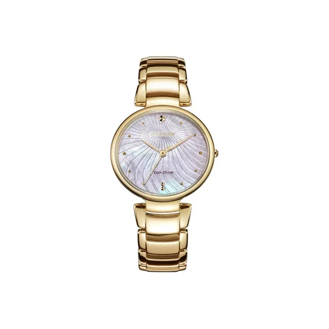 CITIZEN Световой Кварцевый Механизм Женские Экологические Часы Drive Collection 20мм*5мм*5мм Серебряный