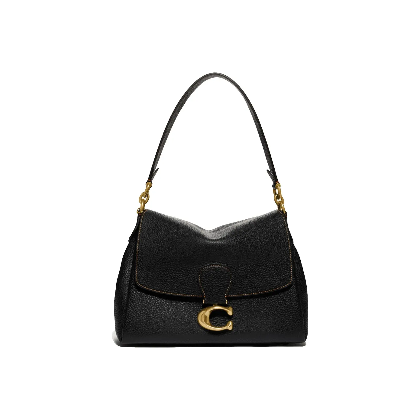 COACH May Leather Handbag Shoulder Bag Crossbody Bag Medium Size Women's Black