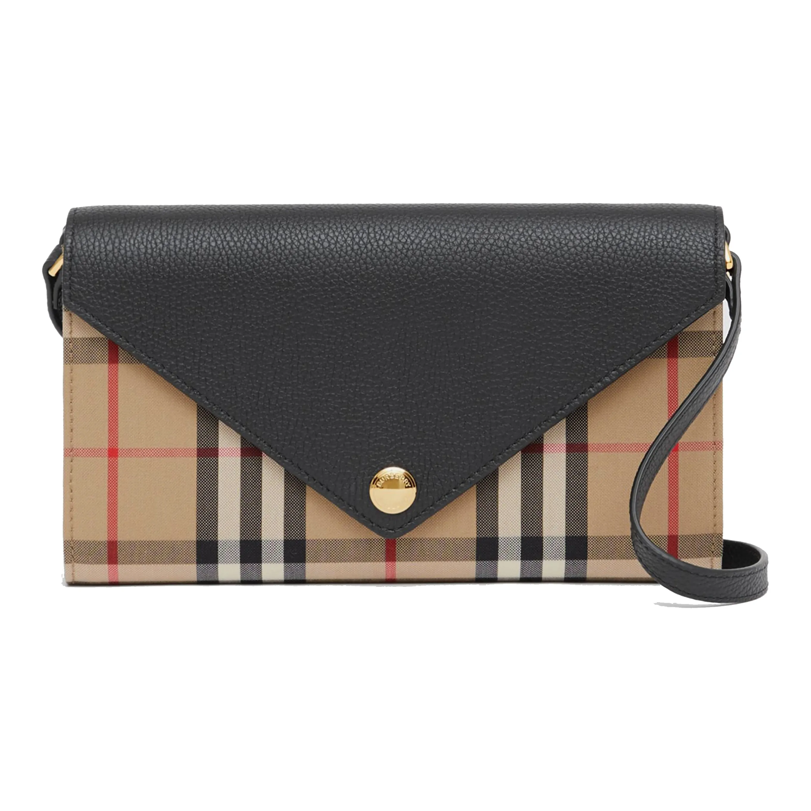 burberry Conspicuous Vintage Cow Leather Clutches Crossbody Bag Shoulder Bag Women's Black