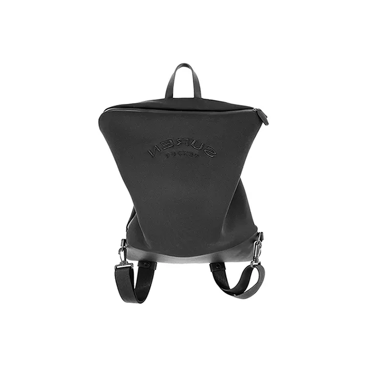 SUREN Fabric Backpack Regular Unisex Sky Gray/Warm Beige/Charcoal Black