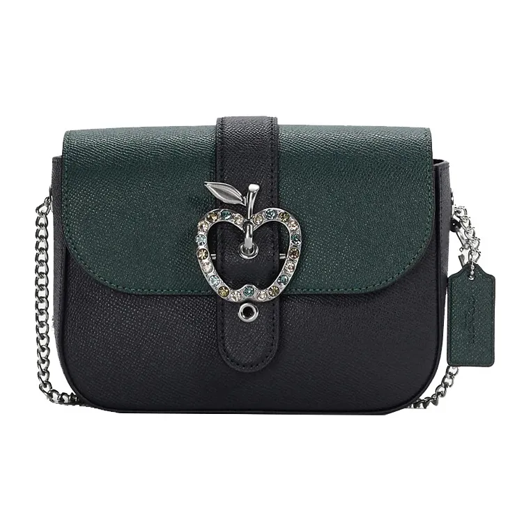 COACH Gemma Кожа Сумка через плечо Маленькая Женская Яшма Черная Многоцветная