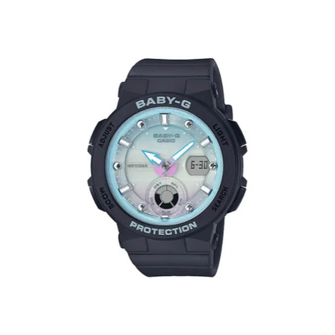 CASIO Малыш G Коллекция Кварцевый механизм Смольный ремешок Часы Женские Часы Синий циферблат