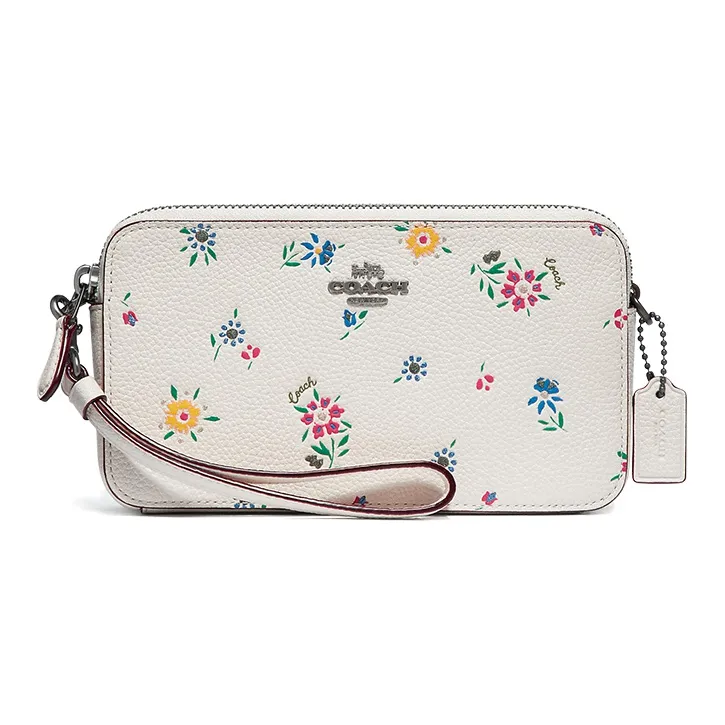 COACH Kira (Красный) Кожа Маленькая Квадратная Сумка Сумка через плечо Женская Белая