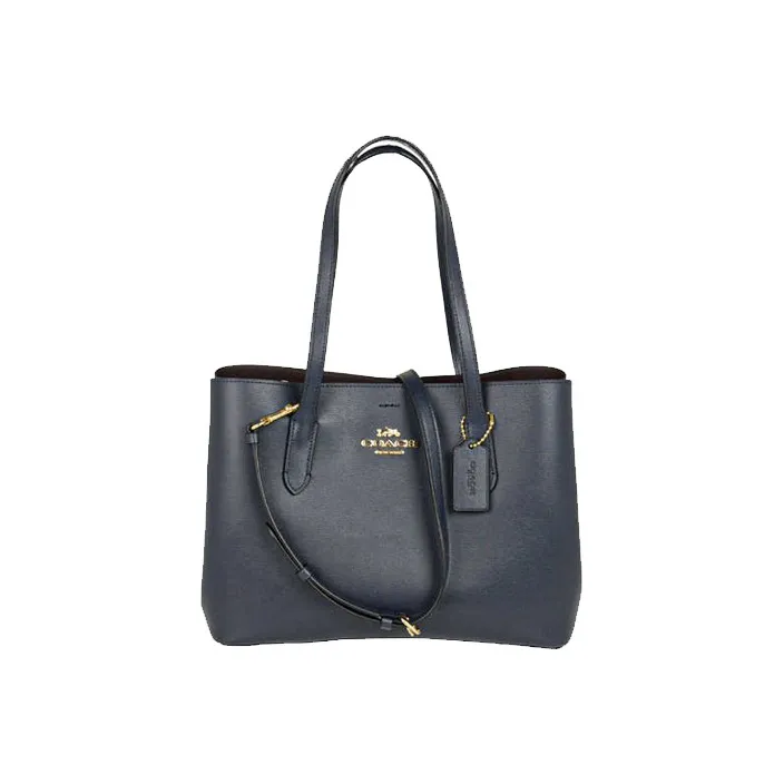 COACH Avenue Leather Crossbody Handbags Large Size Women's Midnight Dark Blue