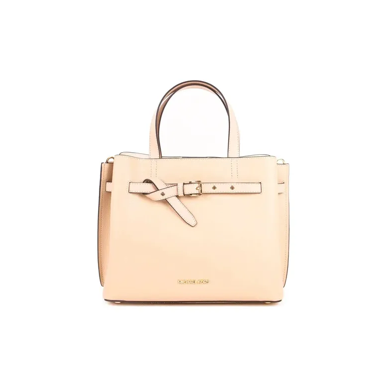 MICHAEL KORS Emilia Litchi Grain Leather Shoulder Bag, Crossbody Bag, Handbag Regular Women's Cream