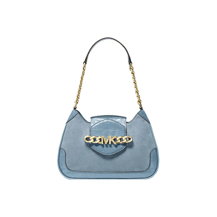 MICHAEL KORS Hally Cow Leather Shoulder Bag Women's Light Blue