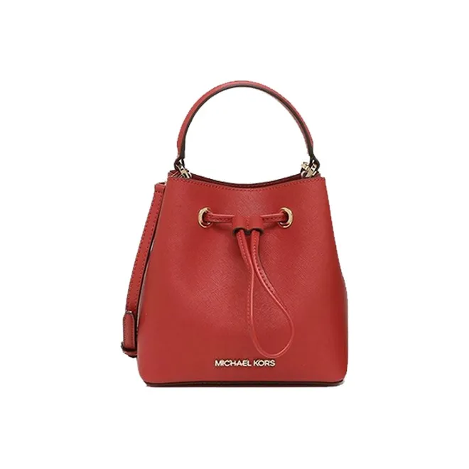MICHAEL KORS Suri Cow Leather Bucket Bags Shoulder Bag Crossbody Bag Small Size Women's Red
