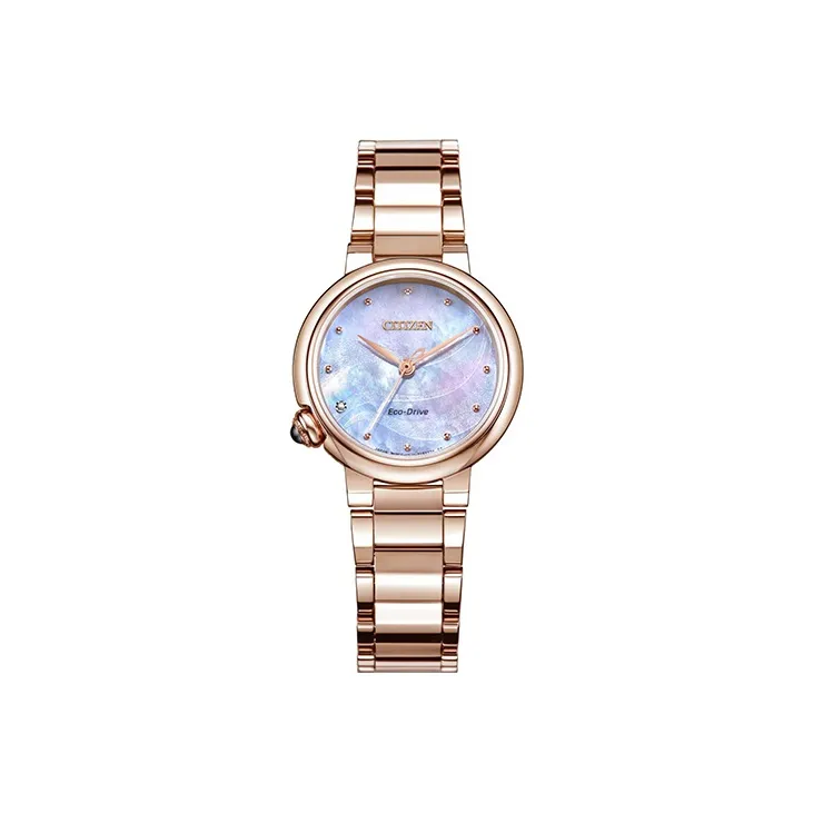 CITIZEN Световой Кварцевый Механизм Женские Экологичные Часы Drive Collection 30MM Жемчужная Раковина Цвет